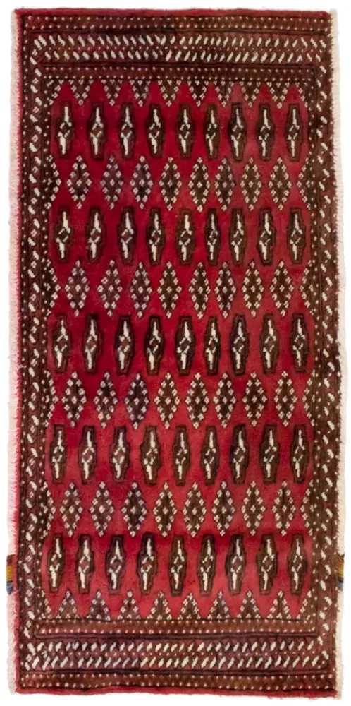 Dywan turkmeński - 130 x 60 cm - czerwony