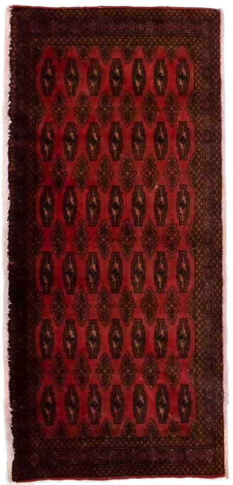 Dywan turkmeński - 130 x 60 cm - czerwony
