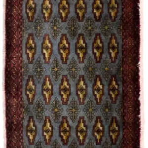 Dywan turkmeński - 130 x 60 cm - niebieski