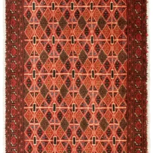 Dywan turkmeński - 130 x 60 cm - pomarańczowy