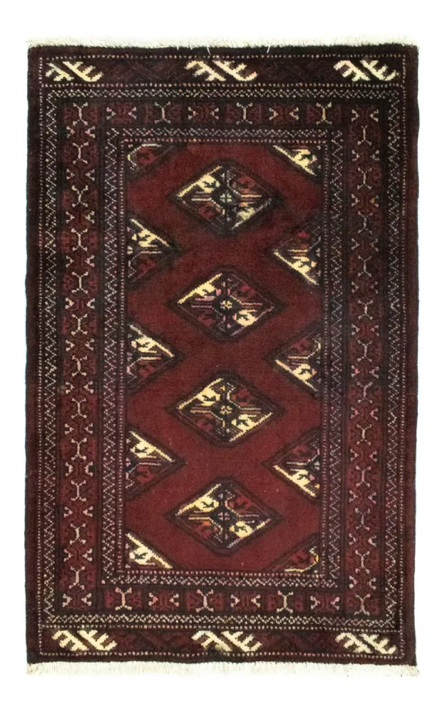 Dywan turkmeński - 95 x 66 cm - czerwony