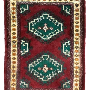 Dywan turkmeński - 87 x 64 cm - czerwony