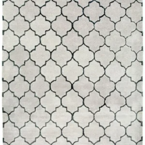 Dywan wełniany - 232 x 164 cm - srebrny