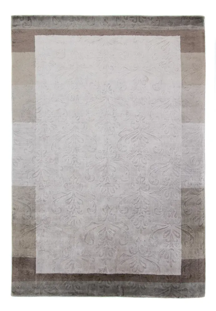 Dywan wełniany - 241 x 166 cm - srebrny