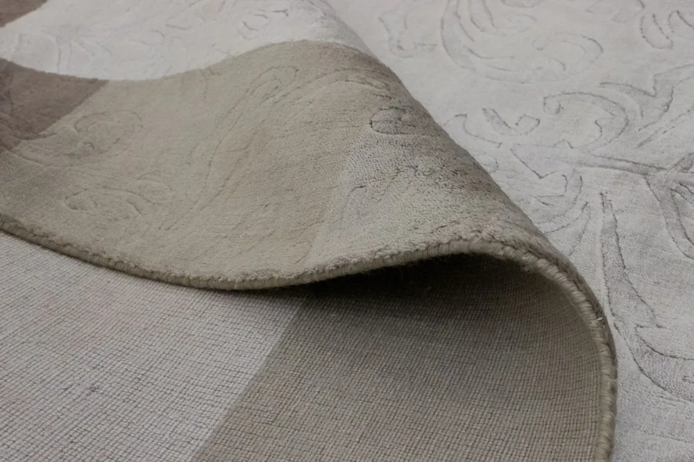 Dywan wełniany - 241 x 166 cm - srebrny