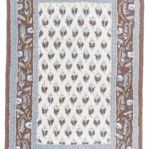 Dywan wełniany - 88 x 59 cm - beżowy