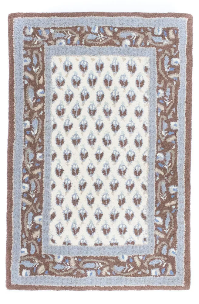 Dywan wełniany - 88 x 59 cm - beżowy
