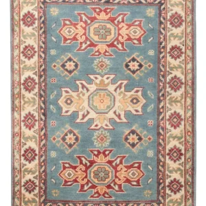 Dywan Ziegler - Kazak - 123 x 83 cm - jasnoniebieski