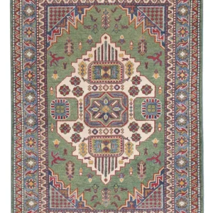 Dywan Ziegler - Kazak - 144 x 101 cm - zielona