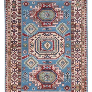 Dywan Ziegler - Kazak - 186 x 120 cm - jasnoniebieski