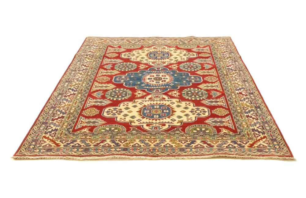 Dywan Ziegler - Kazak - 198 x 157 cm - ciemna czerwień