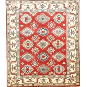 Dywan Ziegler - Kazak - 199 x 146 cm - ciemna czerwień