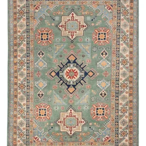 Dywan Ziegler - Kazak - 297 x 211 cm - zielona