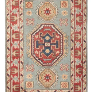 Dywan Ziegler - Kazak - 87 x 58 cm - jasnoniebieski
