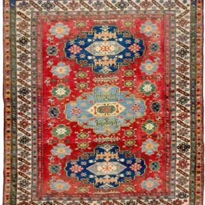Dywan Ziegler - Kazak kwadratowy - 197 x 188 cm - czerwony