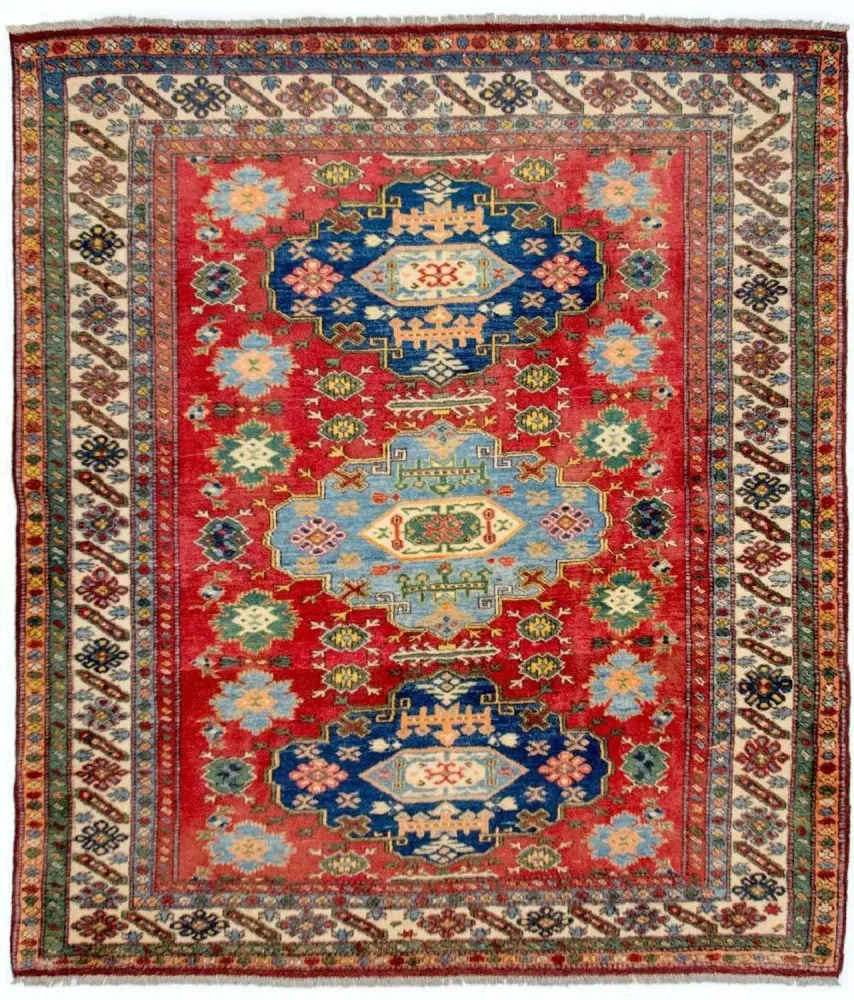Dywan Ziegler - Kazak kwadratowy - 197 x 188 cm - czerwony