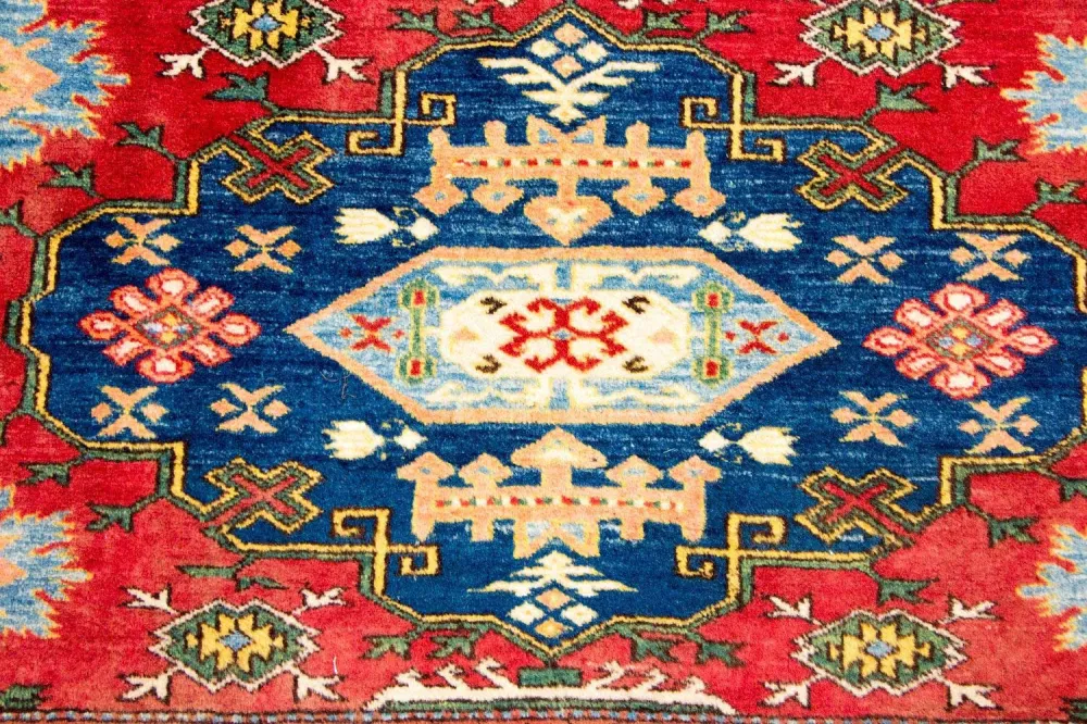 Dywan Ziegler - Kazak kwadratowy - 197 x 188 cm - czerwony