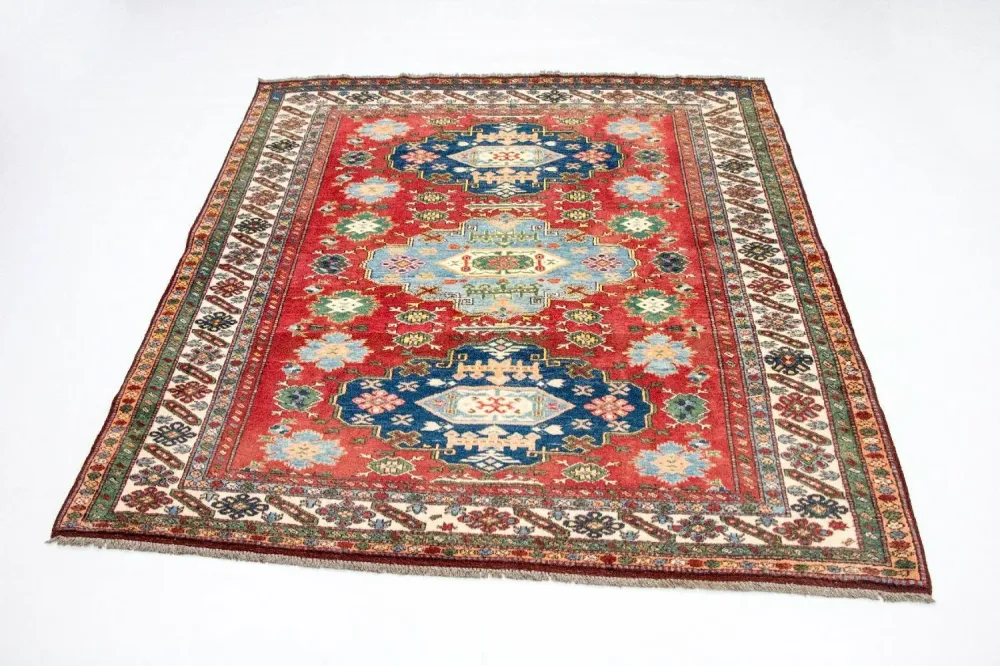Dywan Ziegler - Kazak kwadratowy - 197 x 188 cm - czerwony