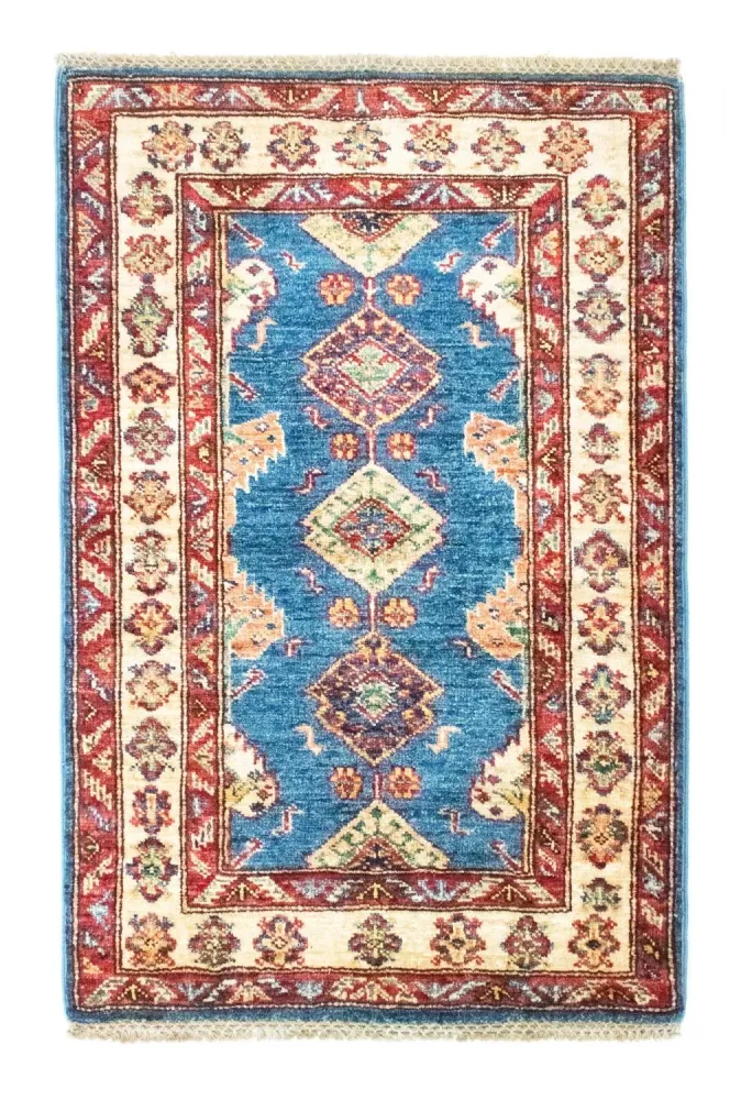 Dywan Ziegler - Kazak - 97 x 65 cm - niebieski