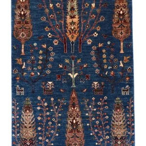 Dywan Zieglera - 152 x 106 cm - ciemnoniebieski