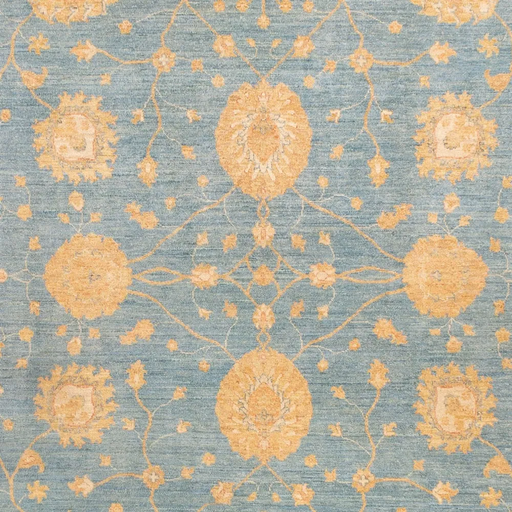 Dywan Zieglera - 357 x 255 cm - niebieski