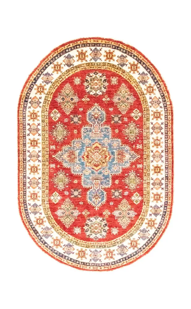 Dywan Zieglera owalny - 211 x 141 cm - czerwony