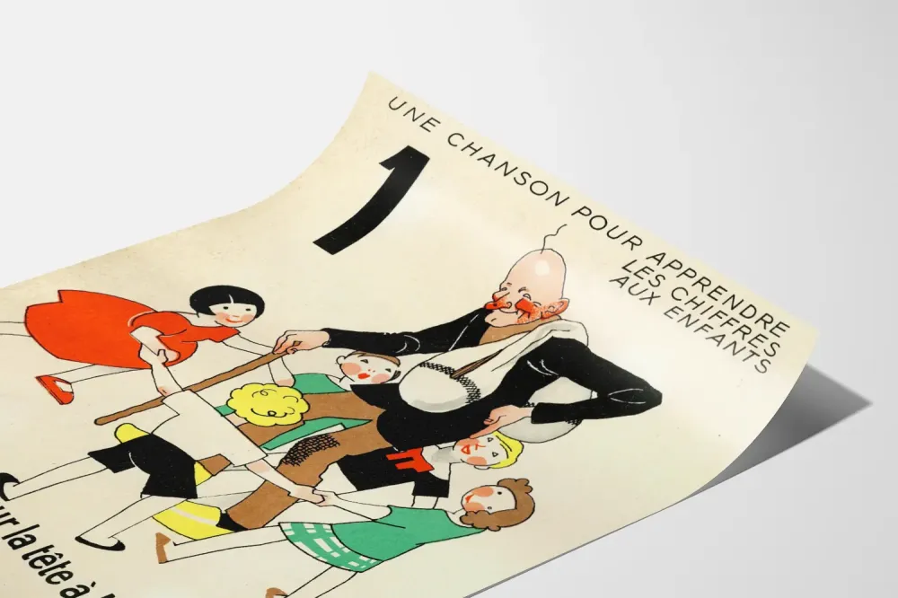 Edukacyjny plakat vintage - Y jest tylko włos na głowie Mathieu