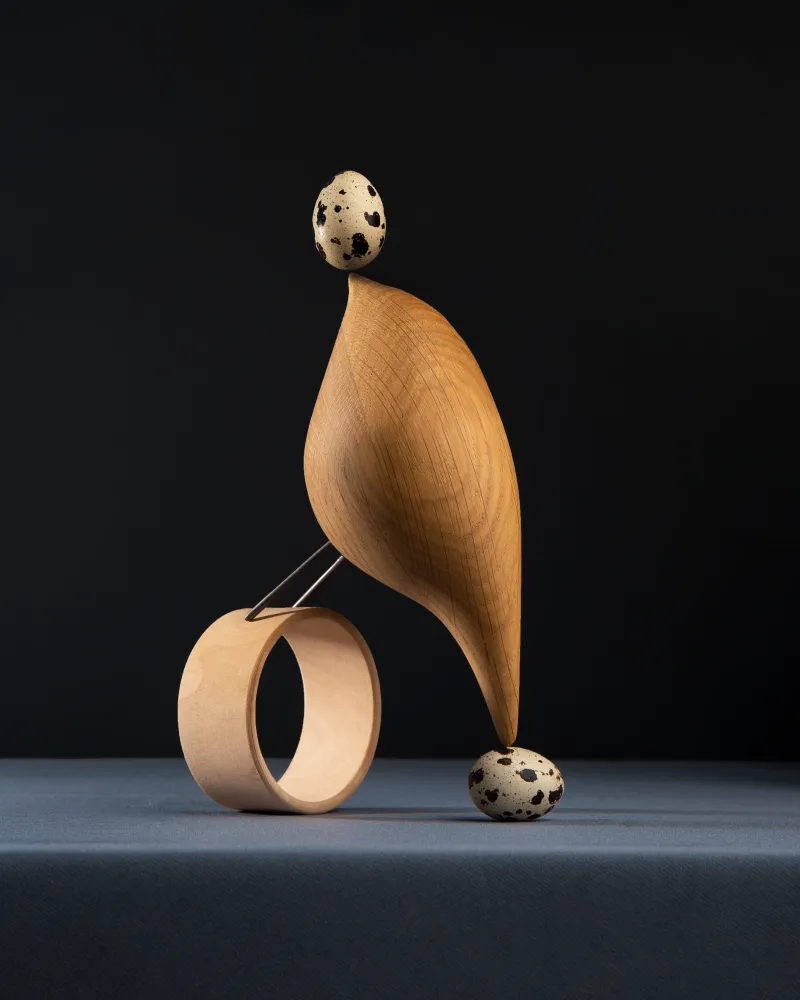 Figurka dekoracyjna TWEETY DECORATIVE BIRD naturalny dąb