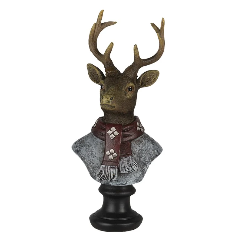 Figurka głowa renifera 23 cm brązowy Clayre & Eef