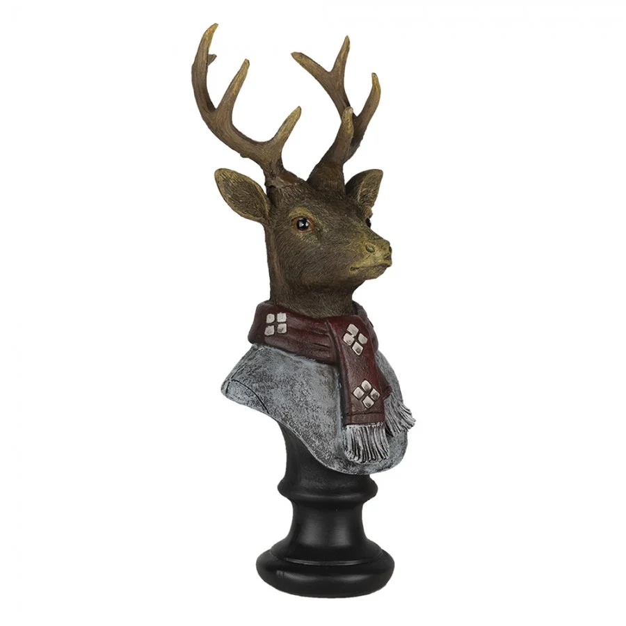 Figurka głowa renifera 23 cm brązowy Clayre & Eef