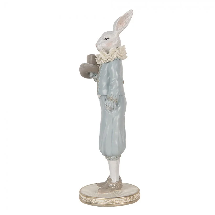 Figurka Królik dekoracyjny błękitny 31 cm Clayre & Eef