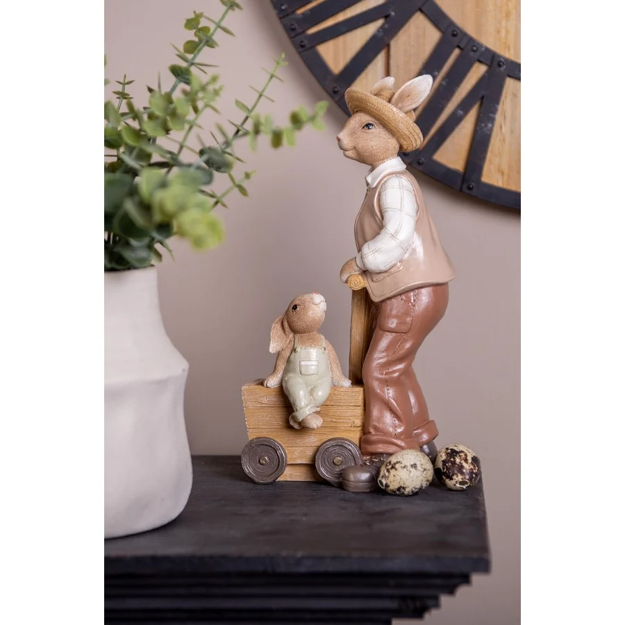 Figurka Pan Królik brązowa 24 cm Clayre & Eef