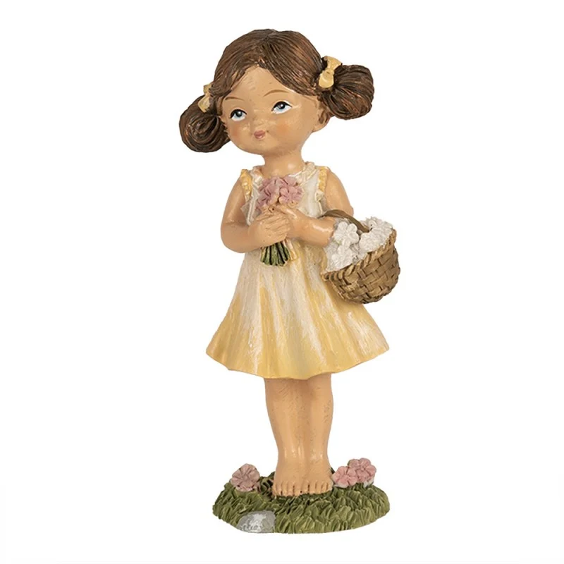 Figurka wiosenna dziewczynka w żółtej sukience 13 cm Clayre & Eef