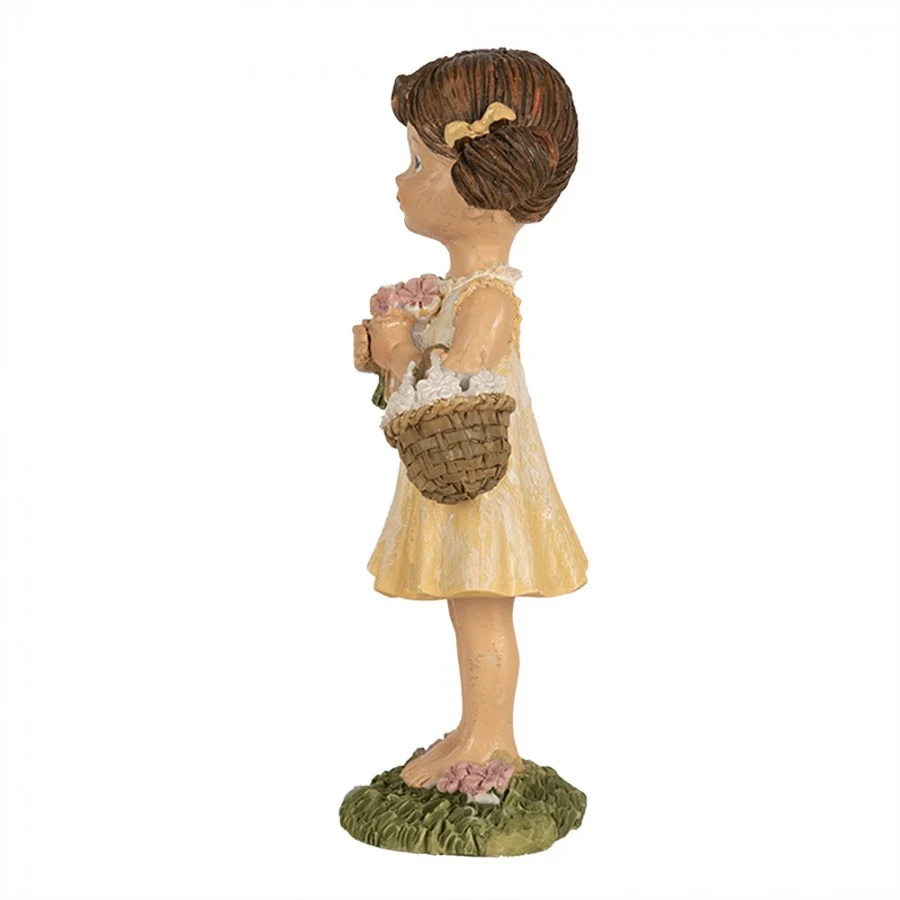 Figurka wiosenna dziewczynka w żółtej sukience 13 cm Clayre & Eef