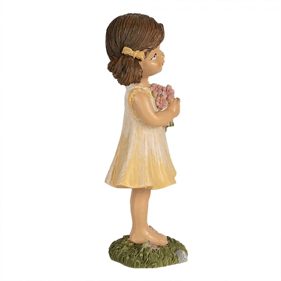 Figurka wiosenna dziewczynka w żółtej sukience 13 cm Clayre & Eef