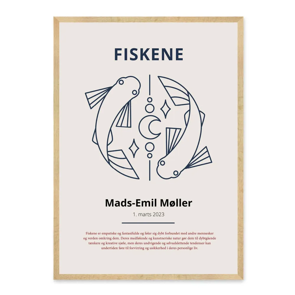 Fisken Stjernetegn Plakat