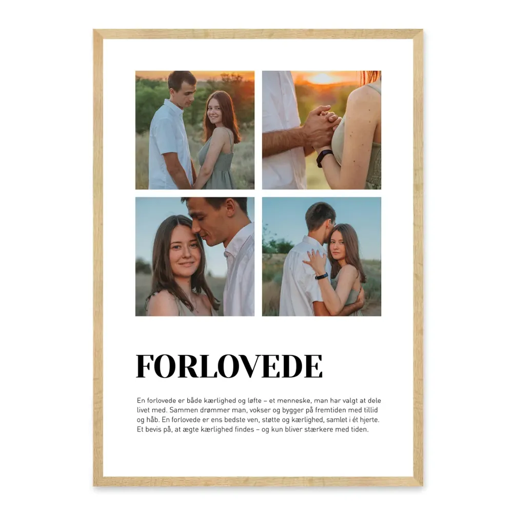 Forlovede plakat - design selv