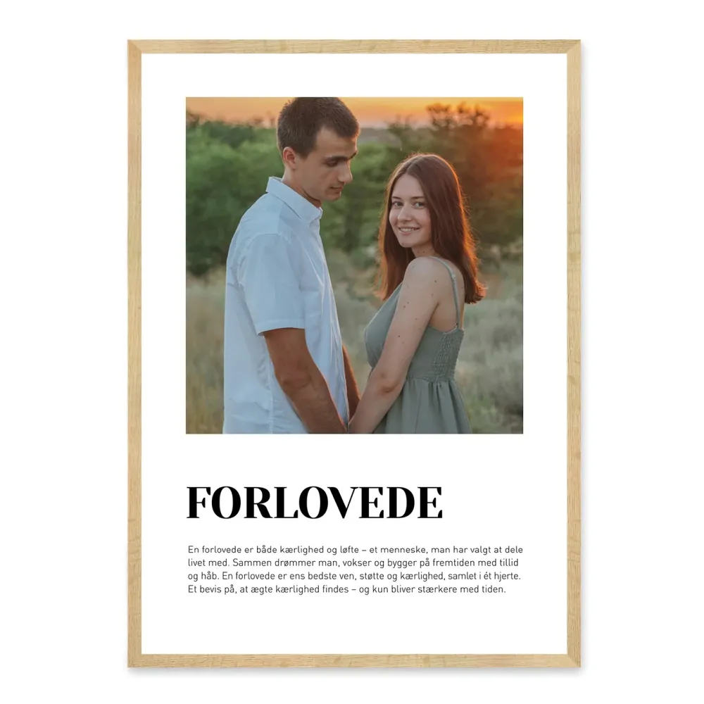 Forlovede plakat - design selv