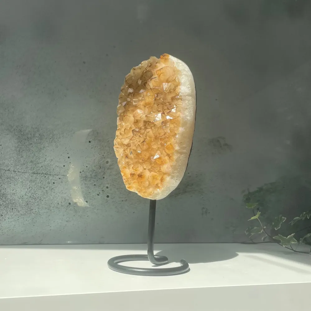 Geoda cytrynowa na stojaku | Model 2