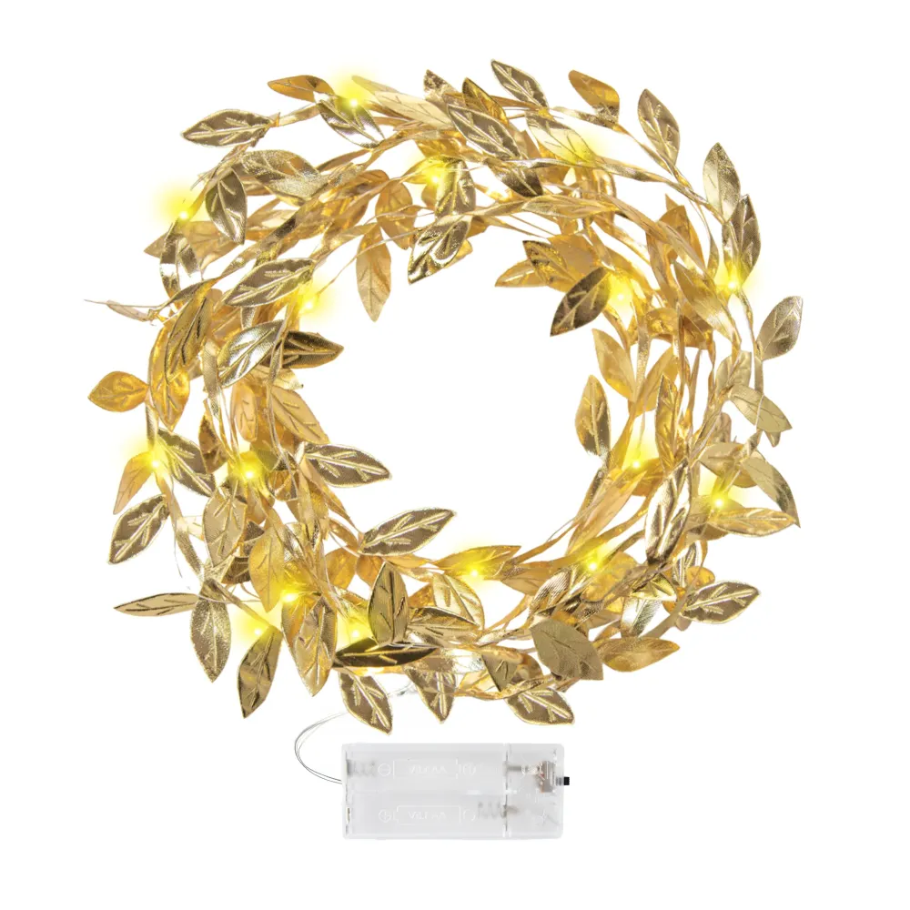 Girlanda LED listki złote 300cm