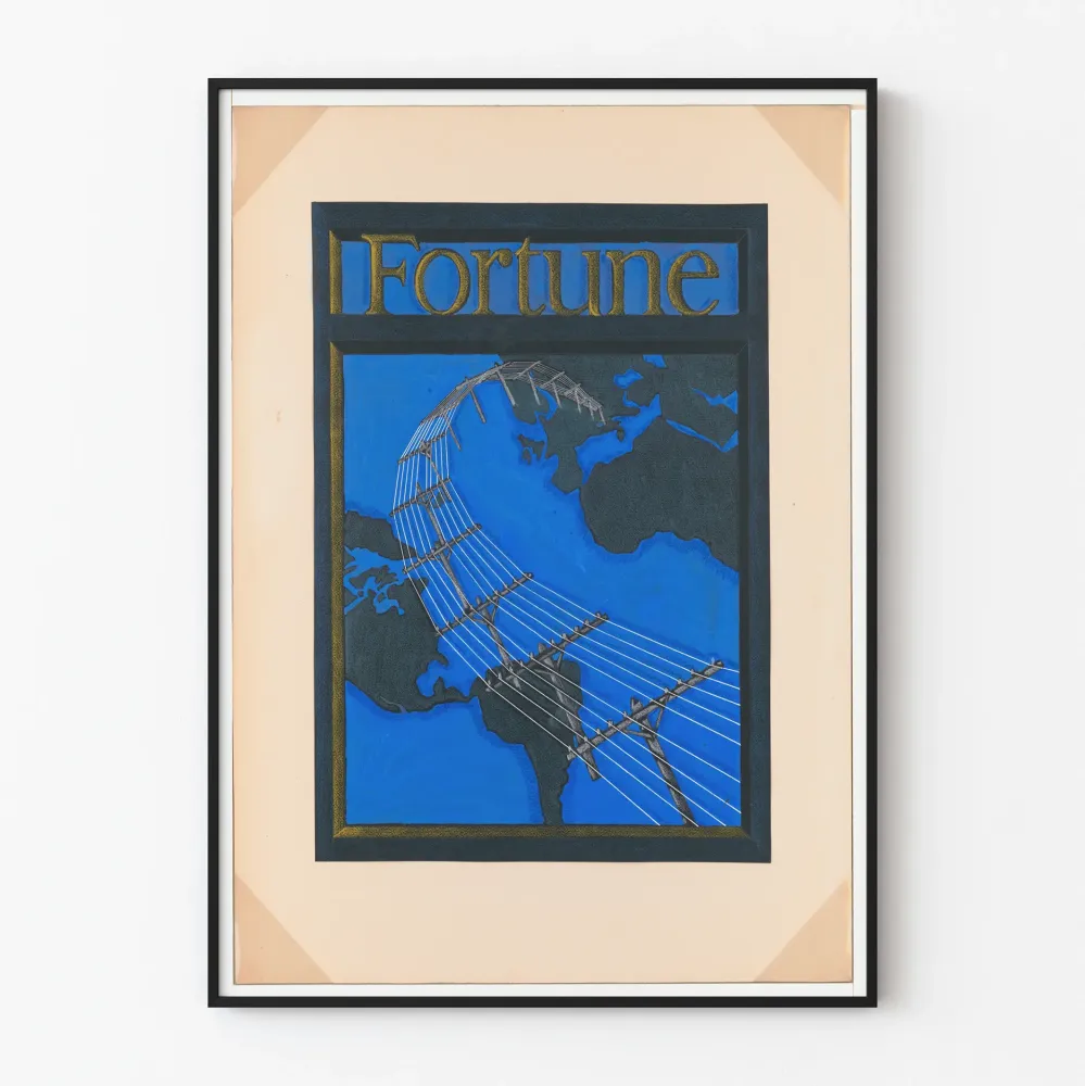 Graficzny plakat Fortuna z globalnymi sieciami telefonicznymi