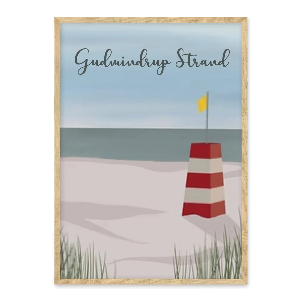 Gudmindrup Strand - sommerhusplakat