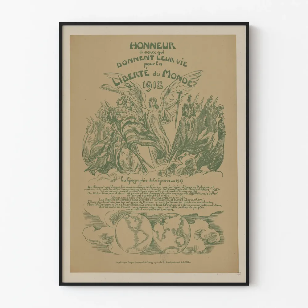 Historyczny plakat 1918 hołd dla bojowników o wolność