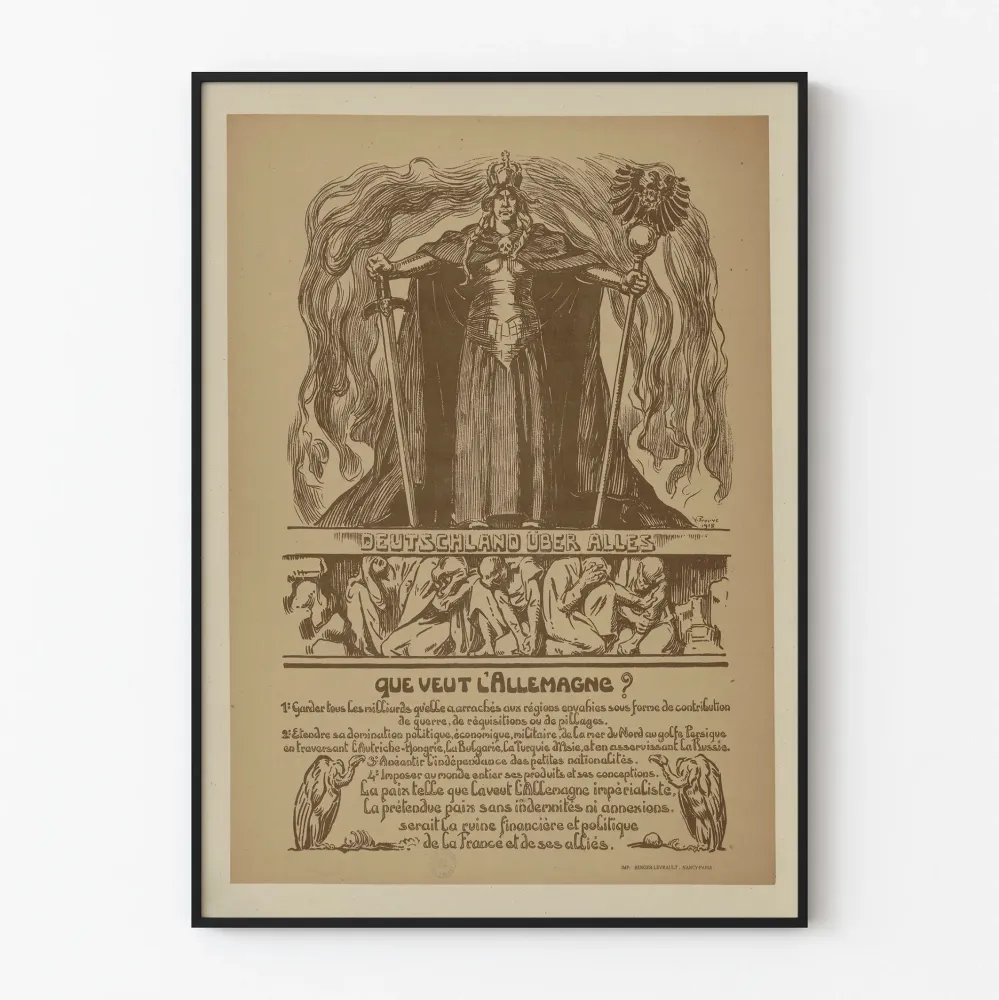 Historyczny plakat ścienny - Czego chce Niemcy?