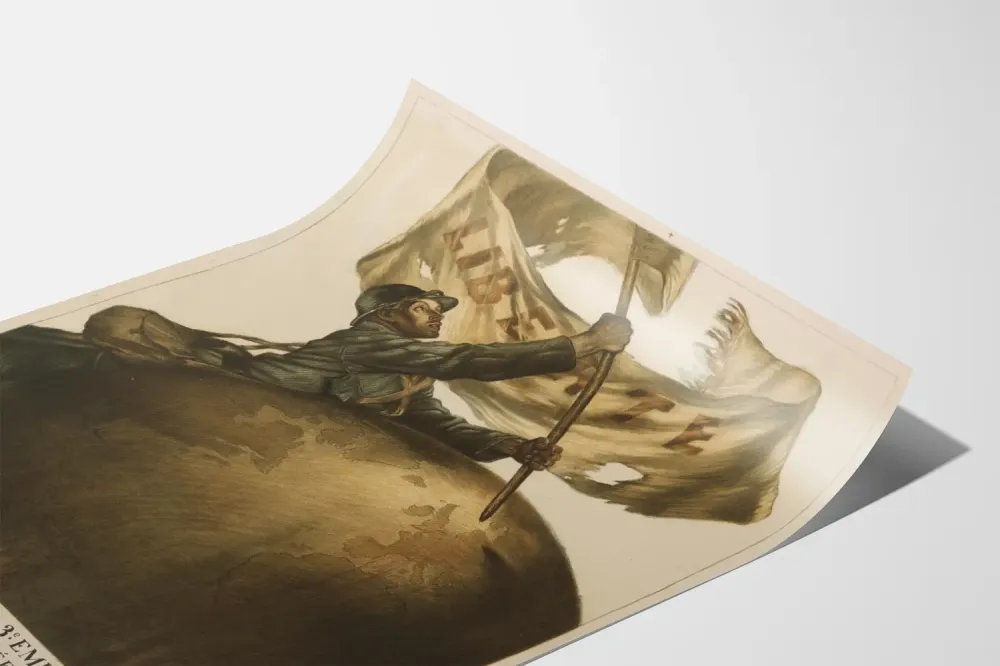 Historyczny plakat 3. emisji obrony narodowej Crédit Lyonnais
