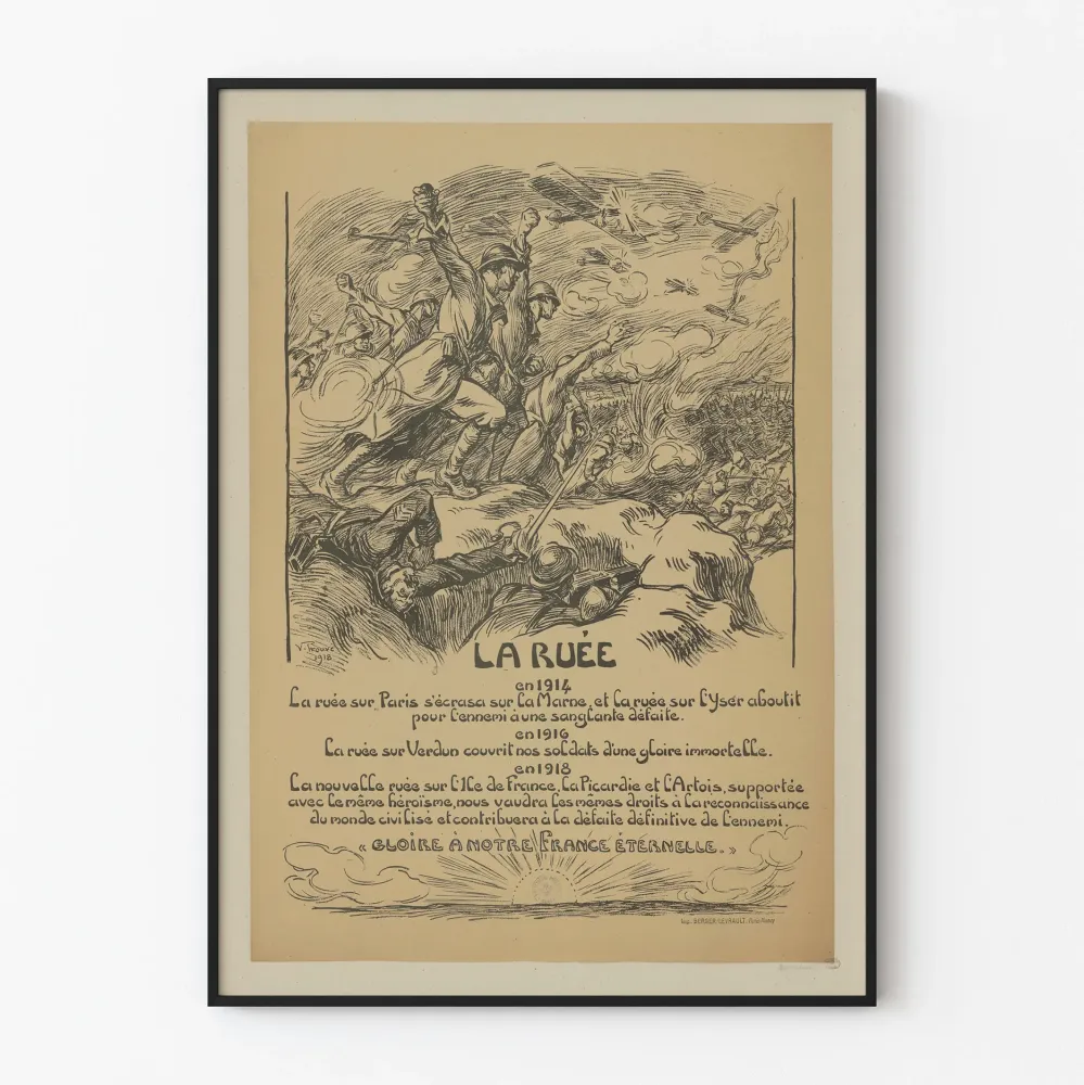 Historyczny plakat Pościg w 1914