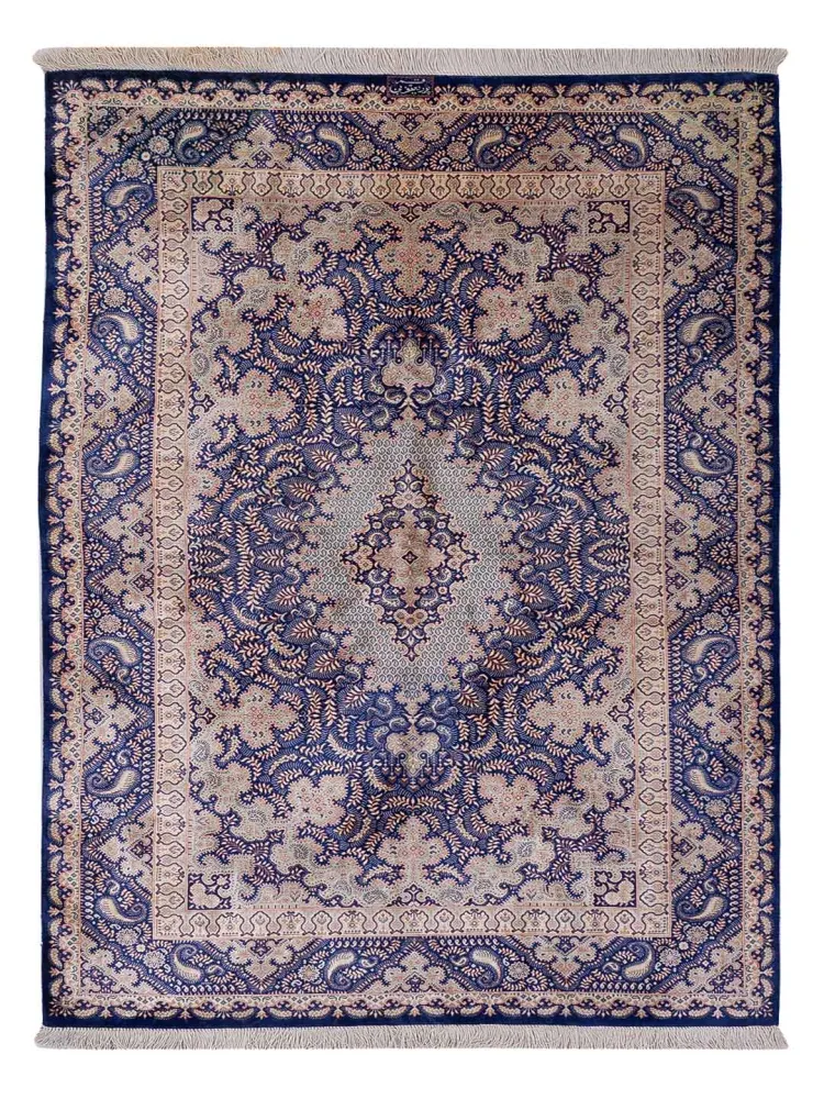 Jedwabny dywan - Ghom Silk - Premium - 150 x 96 cm - karmelowy