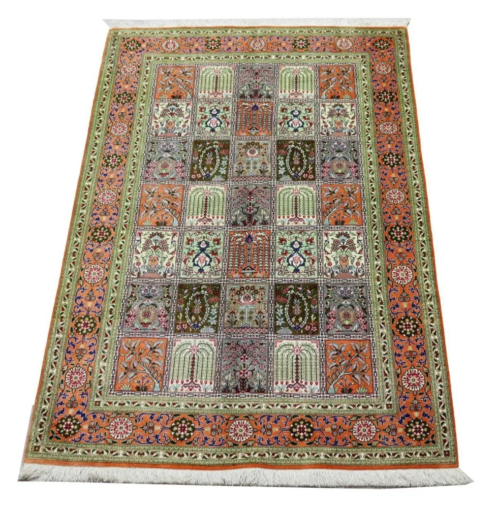 Jedwabny dywan - Ghom Silk - Premium - 157 x 100 cm - rdza