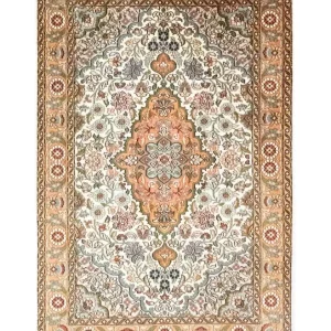 Jedwabny dywan - Kashmir Silk - 120 x 80 cm - beżowy