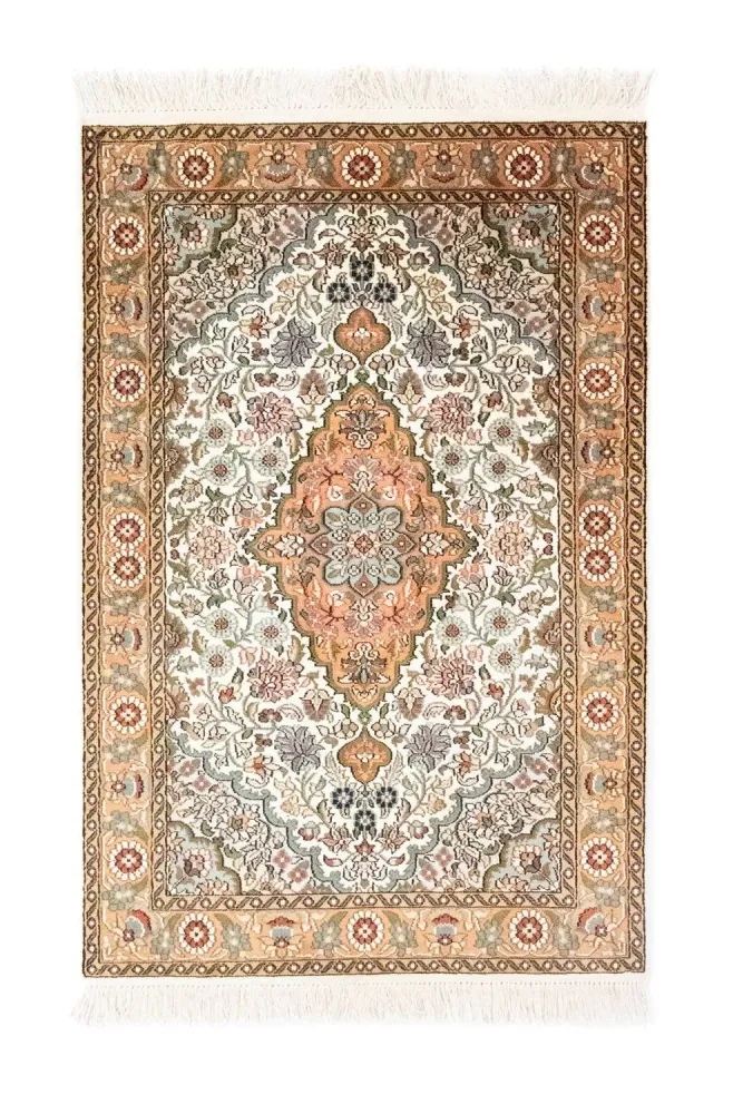 Jedwabny dywan - Kashmir Silk - 120 x 80 cm - beżowy